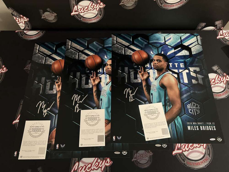 Miles Bridges Signed Auto 20x24 Photo Next Upper Deck UDA COA Hornets NBA Draft