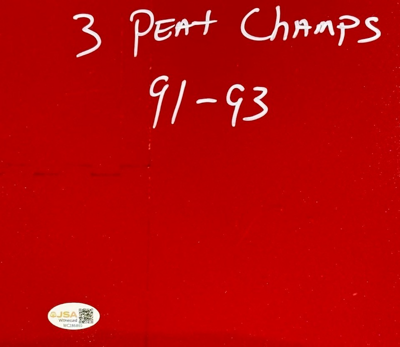 Horace Grant Signed Chicago Bulls 16x20 Photo w/ 3 Peat 91-93 JSA WITNESS COA