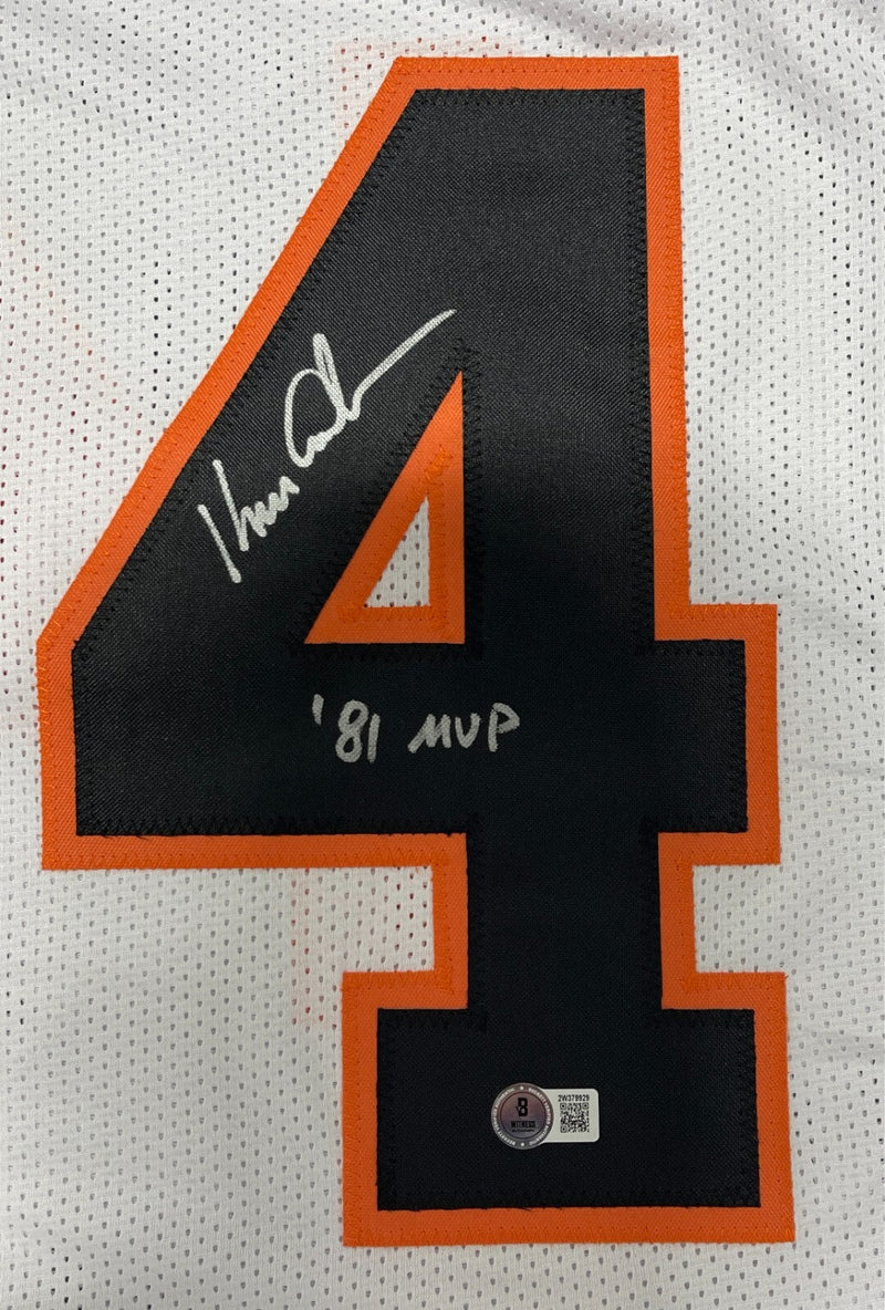 Ken Anderson Signed Bengals Custom Jersey w/ 81 MVP Beckett Witness BAS COA