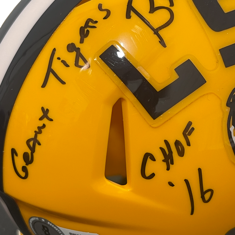 Bert Jones Signed LSU Speed Mini Helmet w Geaux Tigers CHOF 16 Beckett W BAS COA