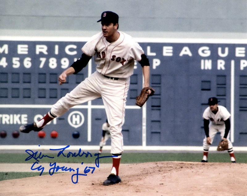 Jim Lonborg Signed Boston Red Sox 8x10 Photo w/ CY Young 67 LSCM COA