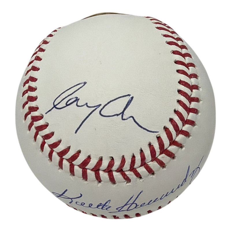 Gary Cohen Keith Hernandez & Ron Darling Signed ROMLB Baseball JSA COA Mets