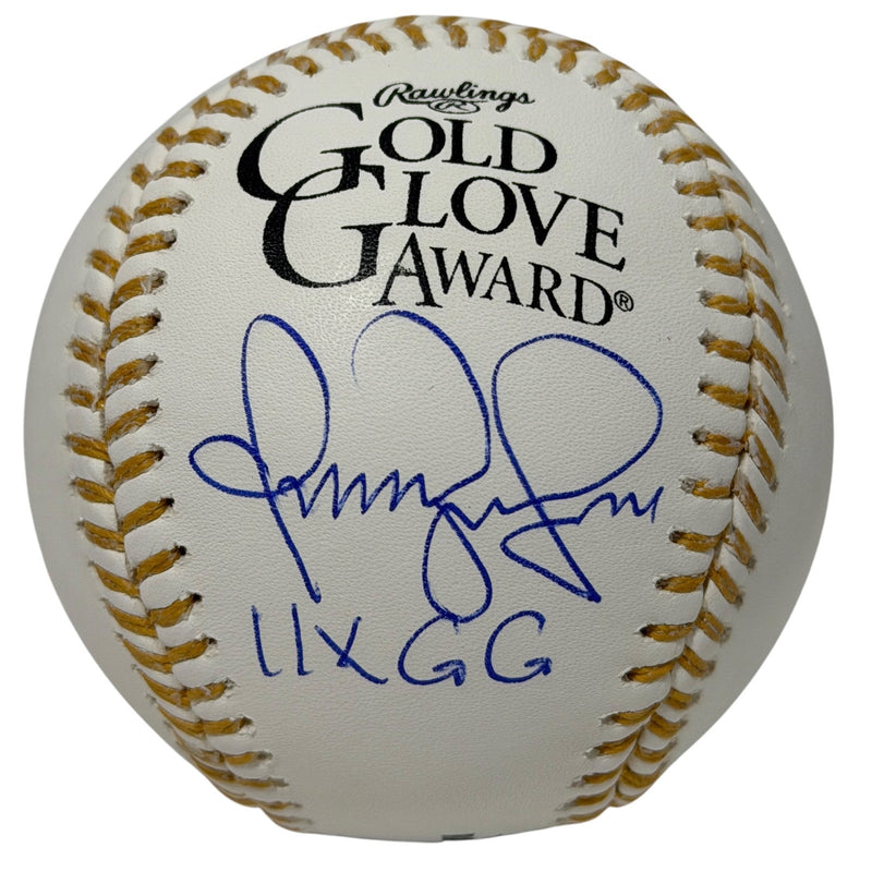 Omar Vizquel Signed Autographed Gold Glove Baseball w/ 11x GG JSA Witness COA