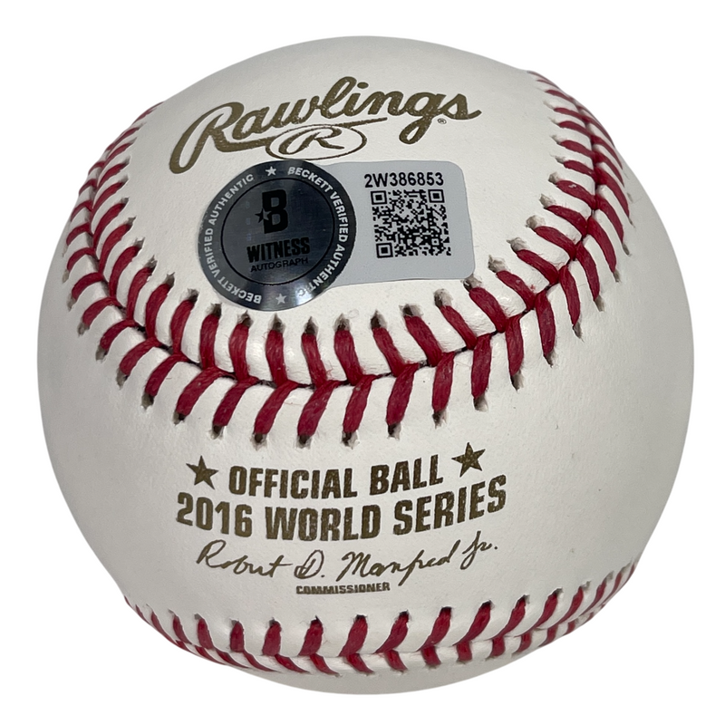 Ben Zobrist Signed Auto 2016 World Series Baseball w/ WS MVP  + Insc Beckett COA