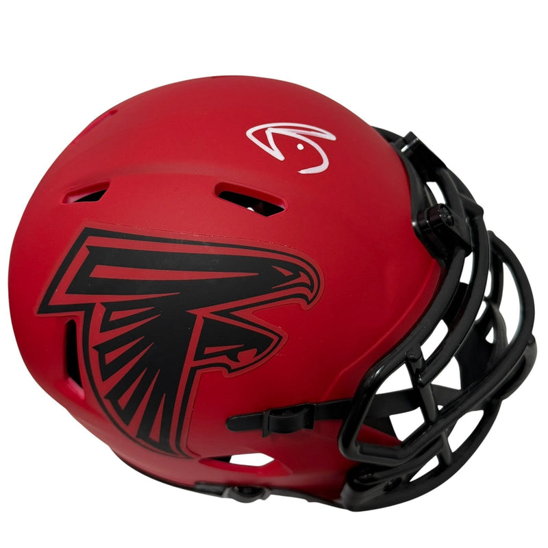 Andre Rison Signed Atlanta Falcons Rave Mini Helmet JSA Witness COA