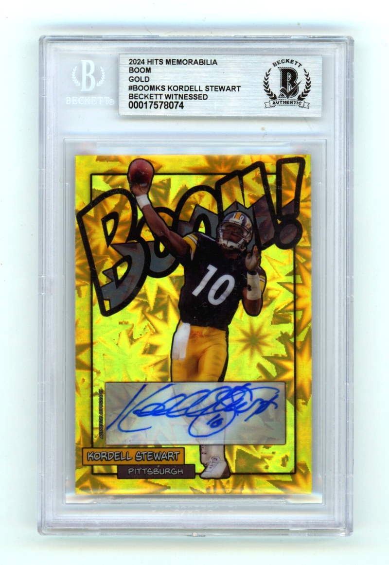 Kordell Stewart 2024 Hits Memorabilia BOOM Gold JSY # 10/10 Signed BGS BAS Auto