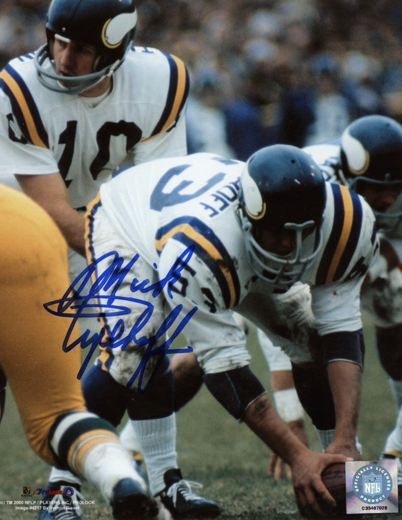 Mick Tingelhoff Signed Autographed Minnesota Vikings 8x10 Photo LSCM COA