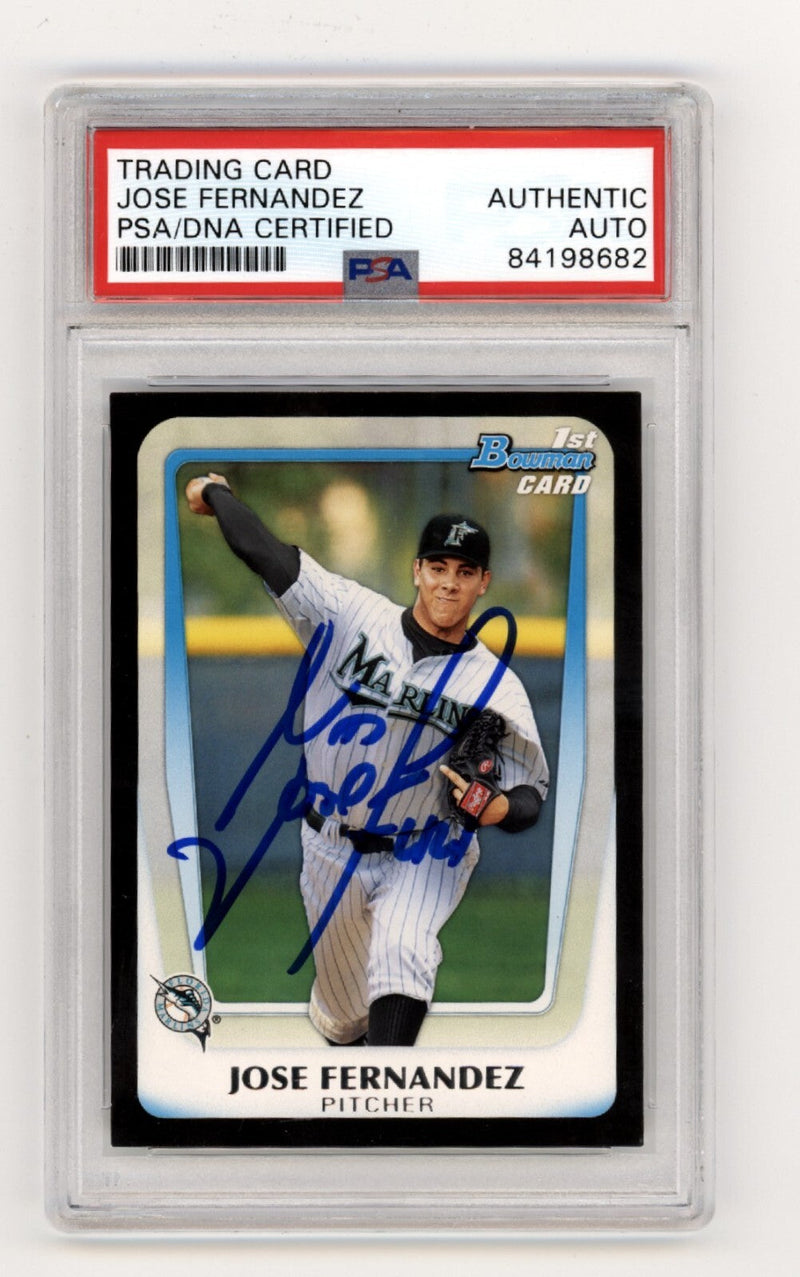 Jose Fernandez 2011 Bowman Draft Paper BDPP29 Signed Rookie RC PSA Auto Marlins