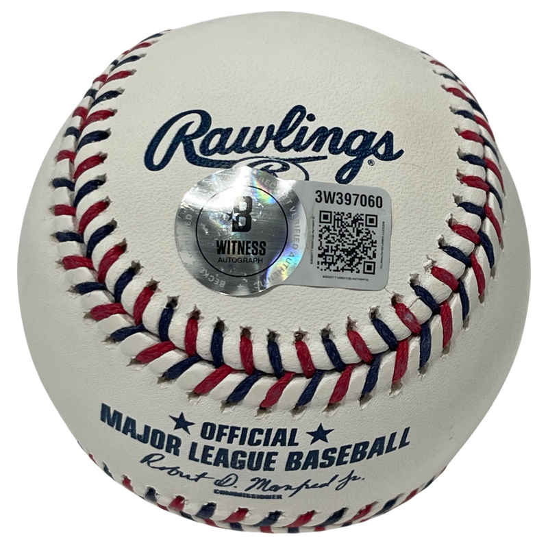 Yadier Molina Signed Cardinals Logo ROMLB Baseball Beckett WITNESS BAS COA