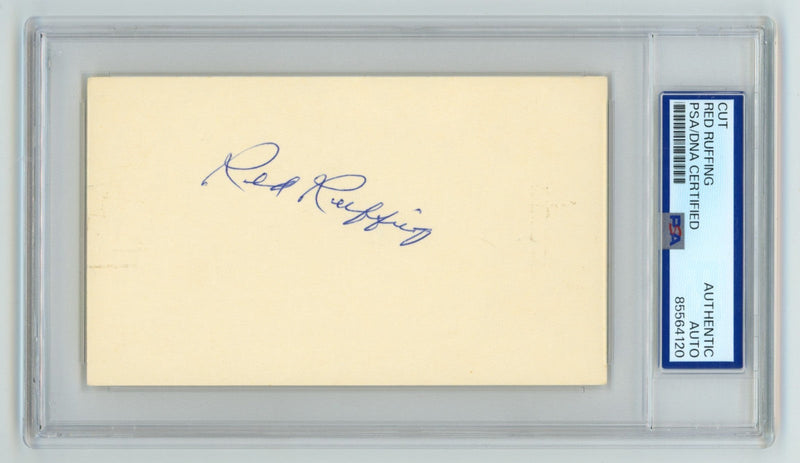 Red Ruffing Signed Autographed 3x5 Index Card Cut PSA DNA Auto NY Yankees A