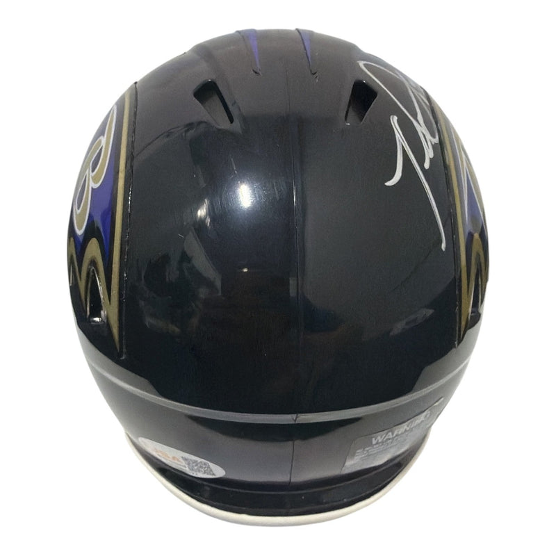 Terrell Suggs Signed Baltimore Ravens Speed Mini Helmet JSA Witness COA