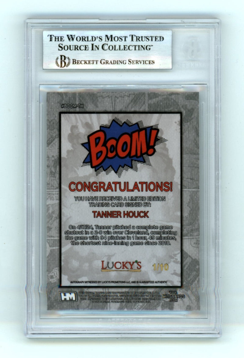 Tanner Houck 2024 Hits Memorabilia BOOM Silver #/10 Signed BGS BAS Auto Red Sox