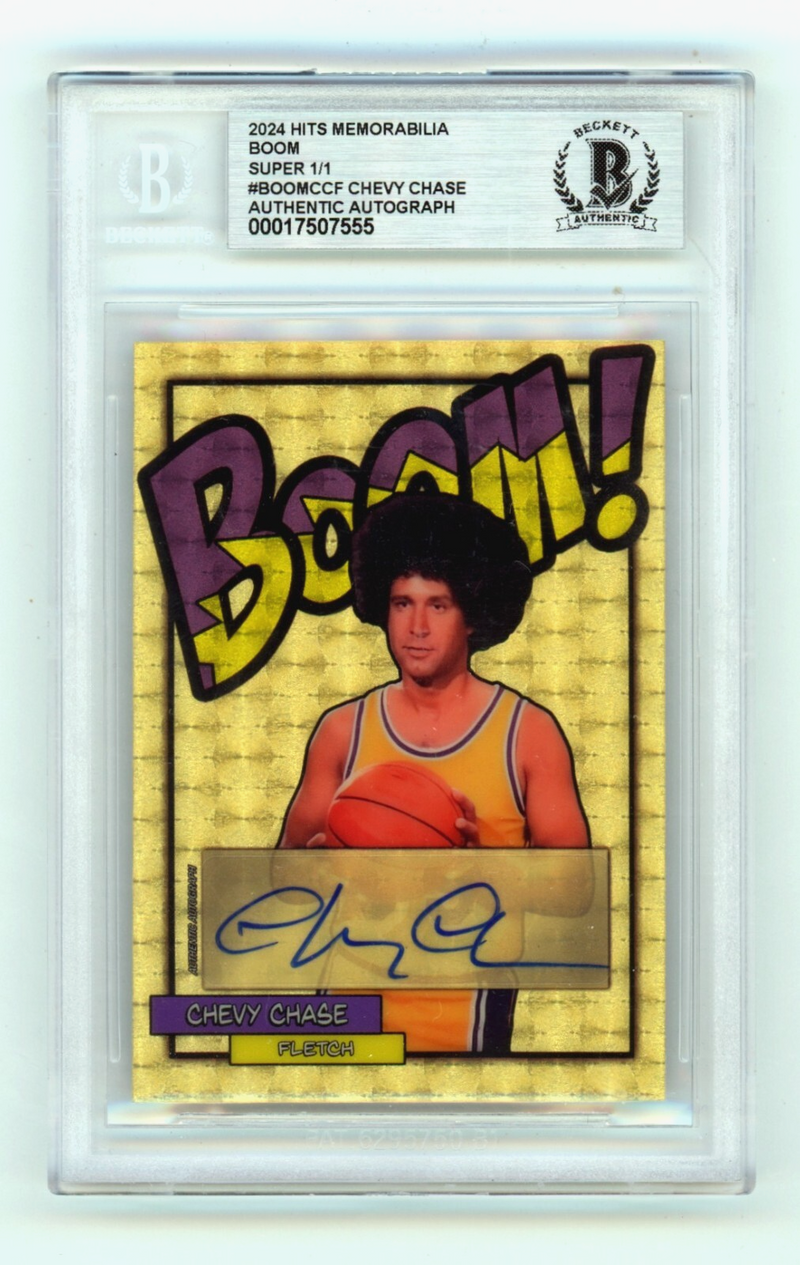 Chevy Chase Fletch 2024 Hits Memorabilia BOOM Super 1/1 Signed BGS BAS Auto