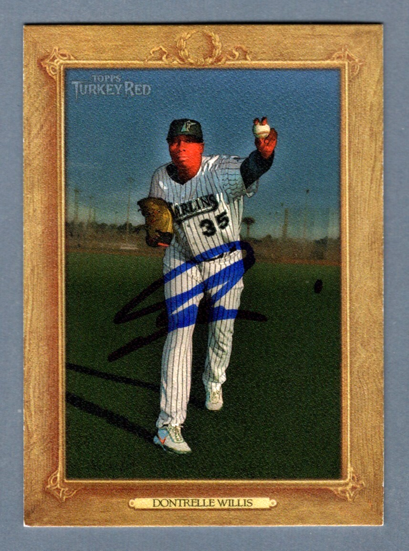 Dontrelle Willis Signed 2007 Topps Turkey Red #2 LSCM COA Florida Marlins