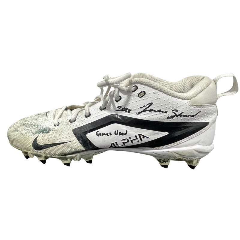 Jamien Sherwood Signed 2024 Game Used Football Cleats (PAIR) Beckett Wit BAS COA