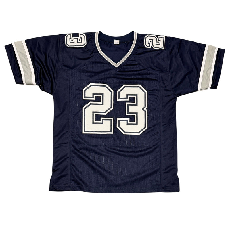 Rico Dowdle Signed Cowboys Custom Jersey w/ We Dem Boys! Beckett Witness BAS COA