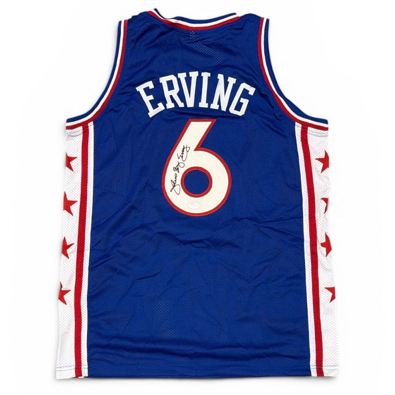 Julius Erving Signed Autographed Philadelphia 76ers Custom Jersey JSA COA