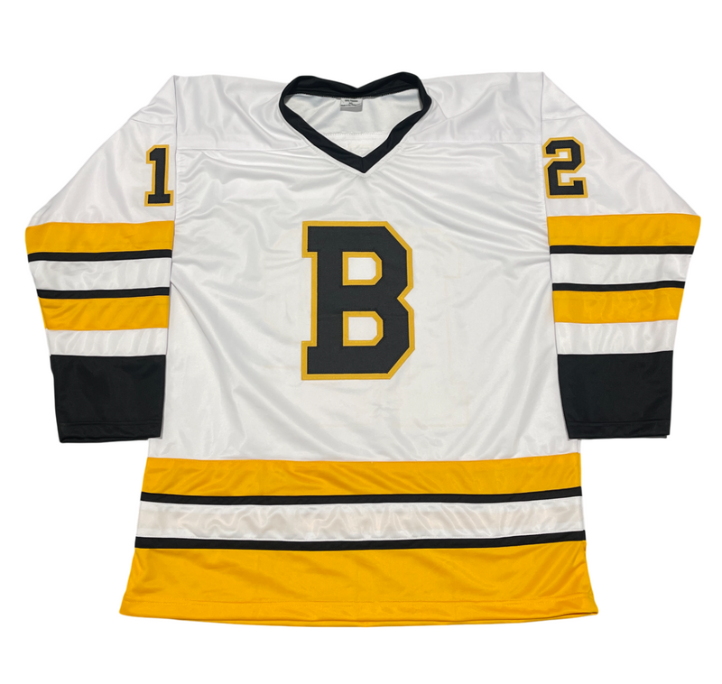 Adam Oates Signed Bruins Custom Jersey w/ HOF 12 Beckett Witness BAS COA