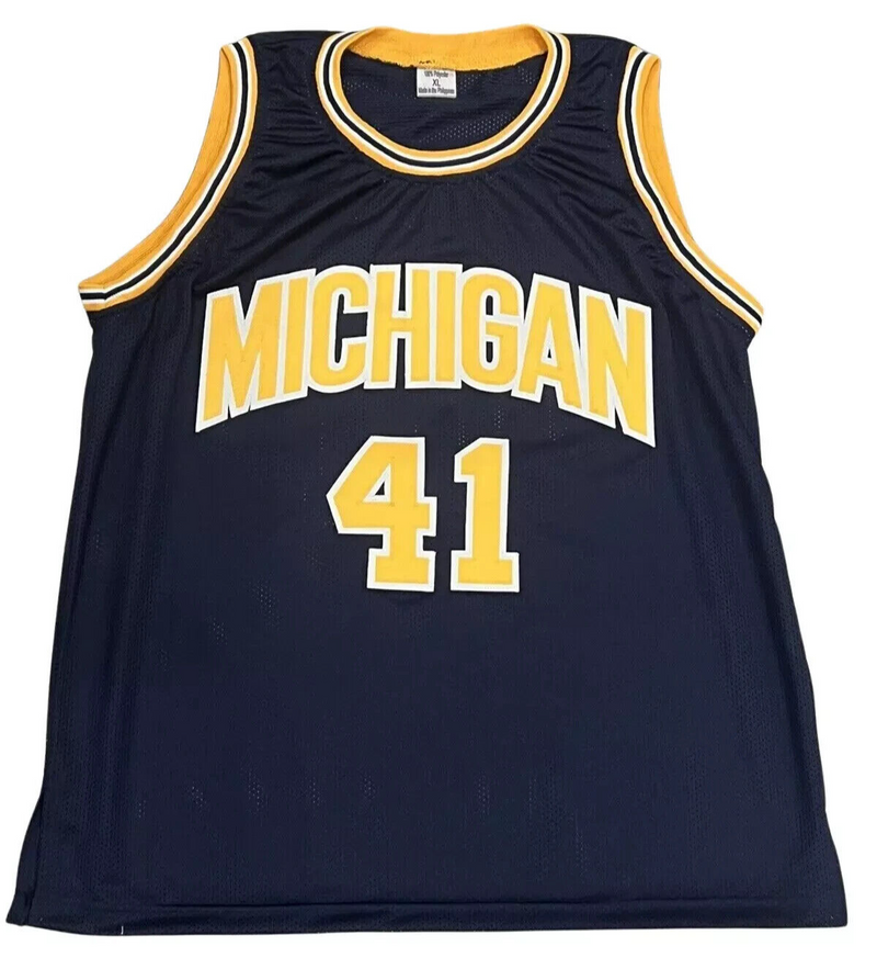 Glen Rice Signed Michigan Custom Jersey w/ 89 Champs + MOP Beckett Wit BAS COA