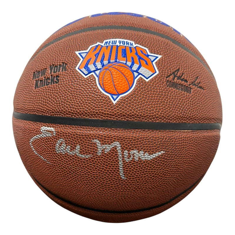 Earl Monroe Signed Autographed Wilson Knicks NBA Basketball JSA Witness COA