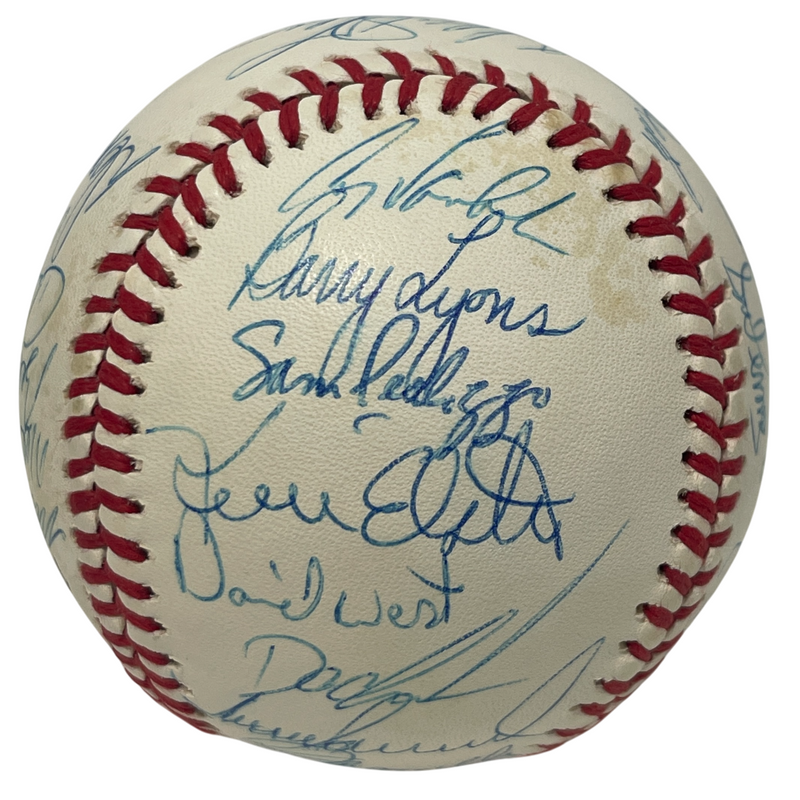 1989 New York Mets Team Signed Autograph ONL National League Baseball JSA LOA C