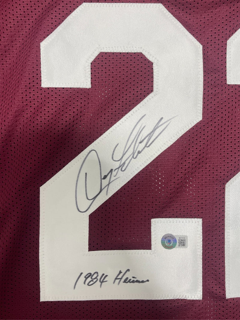Doug Flutie Signed Boston College Custom Jersey w/ Heisman Beckett W BAS COA