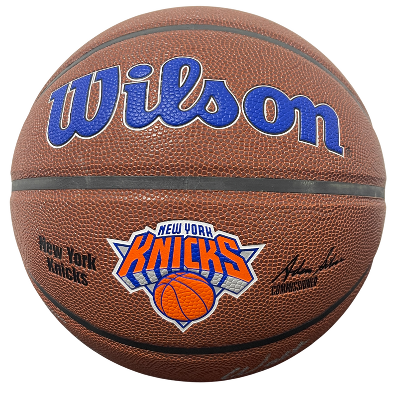 Earl Monroe Walt Frazier Dual Signed Wilson Knicks Basketball Beckett W BAS COA