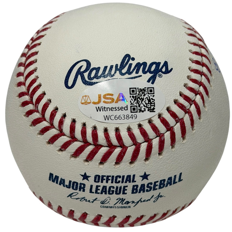 Willie Wilson Signed Autographed ROMLB Baseball w/ 6x Stat Insc JSA Witness COA