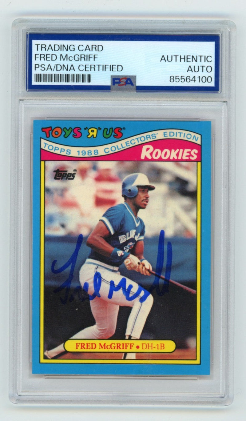 Fred McGriff 1988 Topps Toys "R" US #18 Signed Rookie RC PSA Authentic Auto