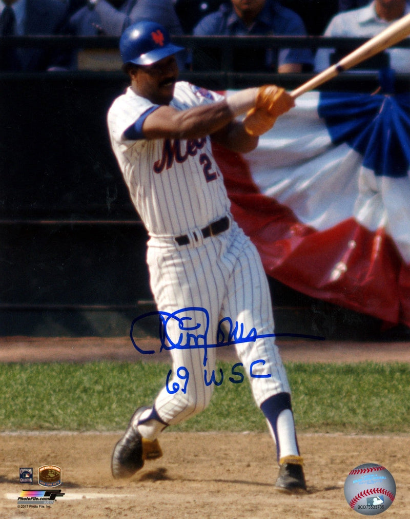 Cleon Jones Signed New York Mets 8x10 Photo File w/ 69 WSC LSCM COA #1