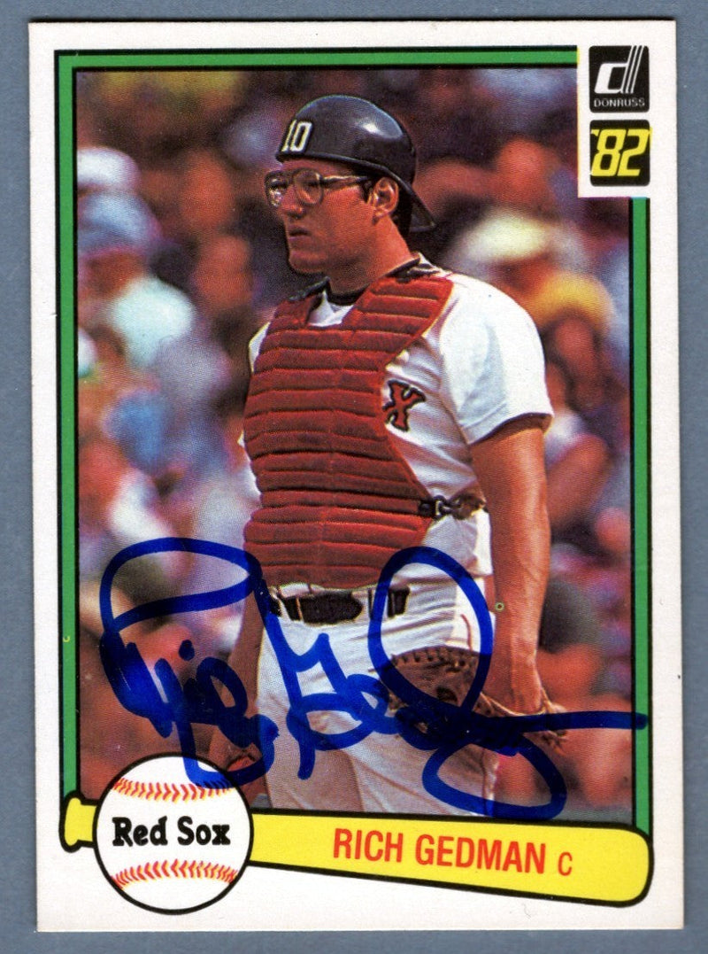 Rich Gedman Signed Autographed 1982 Donruss #512 Rookie RC LSCM COA Red Sox
