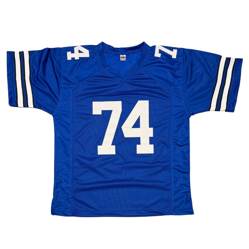 Bob Lilly Signed Dallas Cowboys Custom Jersey w/ 2 Insc Beckett Witness BAS COA