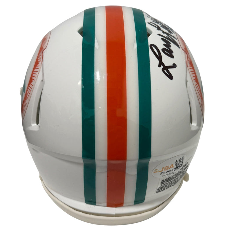Larry Little Signed Miami Dolphins TB Mini Helmet w/ HOF 93 JSA Witness COA