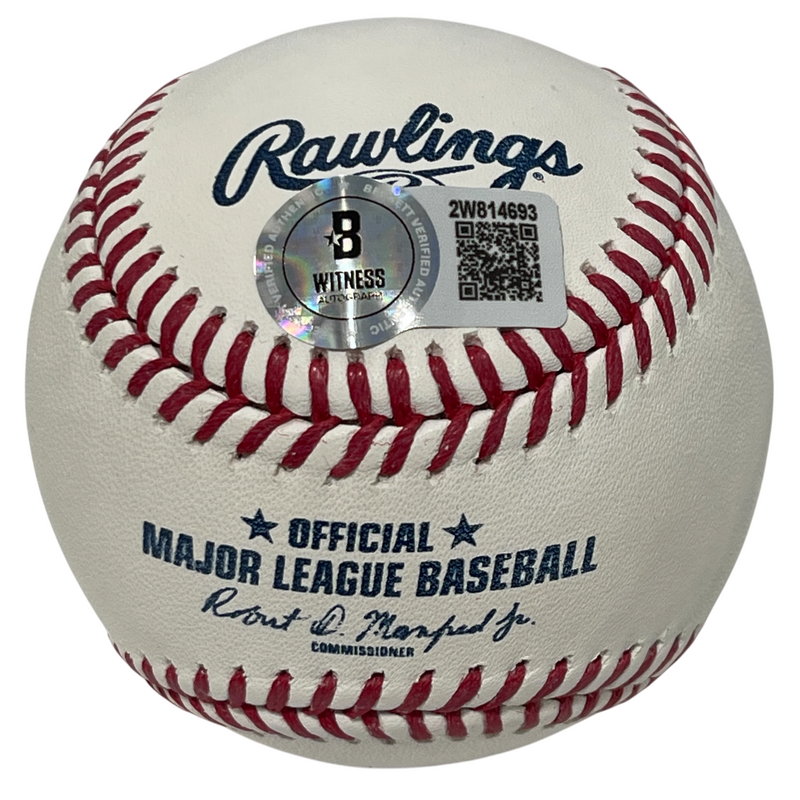 Jonathan Papelbon Signed ROMLB Baseball w/ 07 WSC Insc Beckett Witness BAS COA
