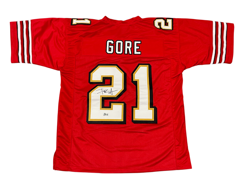 Frank Gore Signed San Francisco 49ers Custom Jersey Beckett Witness BAS COA