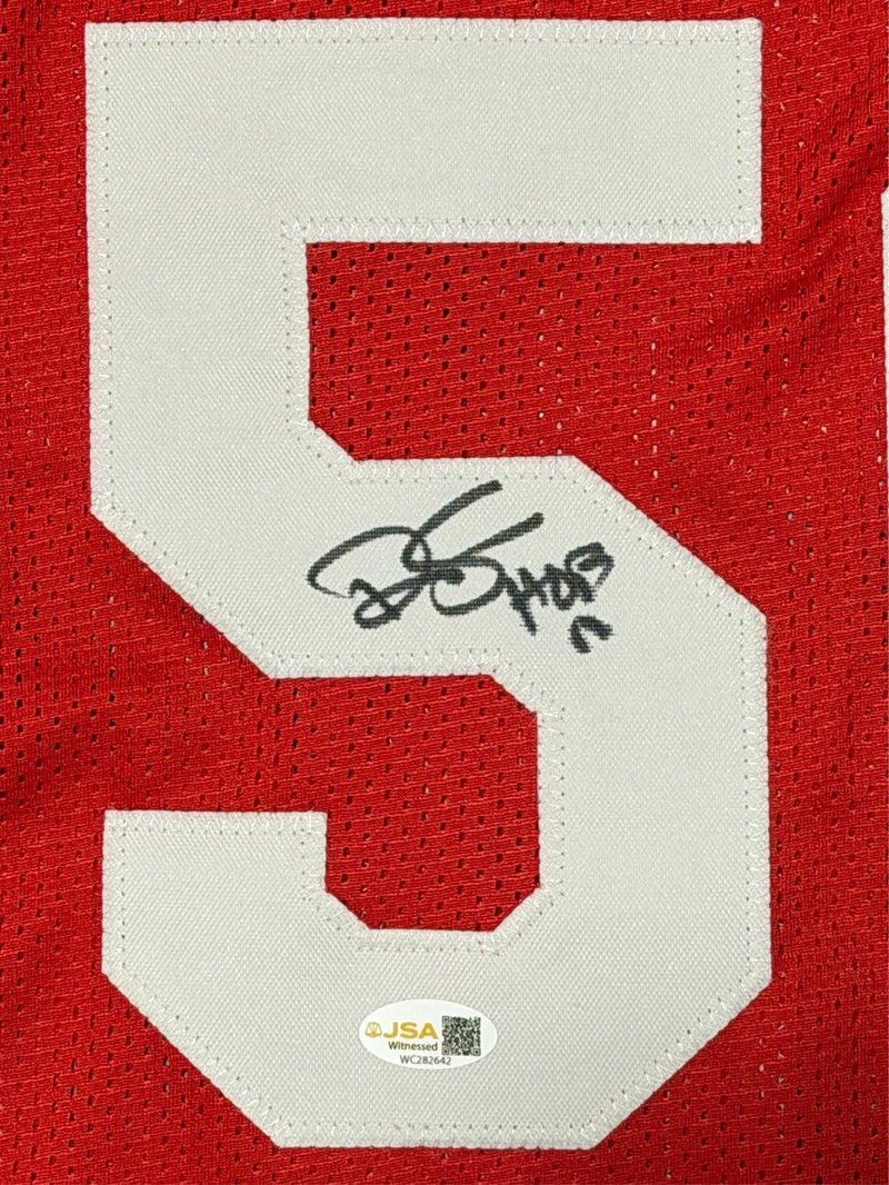 Ralph Sampson Signed Houston Rockets Custom Jersey w/ HOF 12 JSA Witness COA