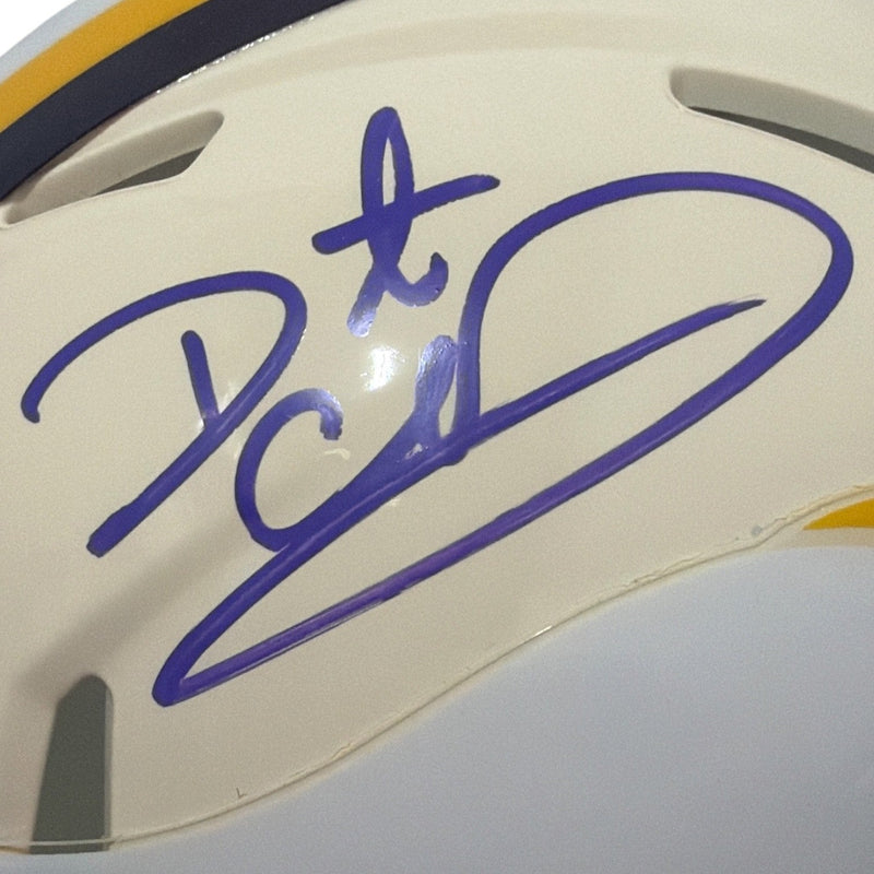 Daunte Culpepper Signed Minnesota Vikings Retro Mini Helmet JSA Witness COA
