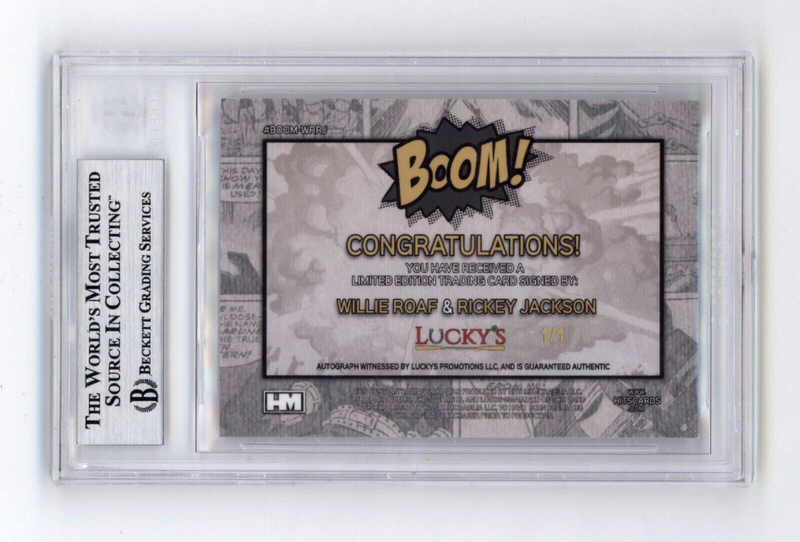 Willie Roaf & Rickey Jackson 2024 Hits BOOM Super #1/1 Dual Signed BGS BAS Auto