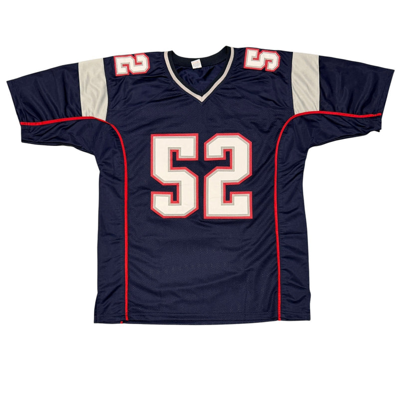 Ted Johnson Signed Patriots Custom Jersey w/ 3x SB Champ JSA Witness COA