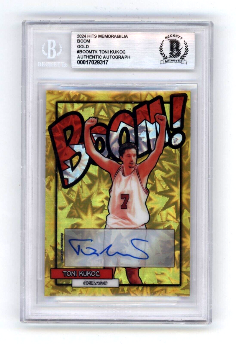 Toni Kukoc 2024 Hits Memorabilia BOOM Gold Jersey # 7/10 Signed BGS BAS Auto