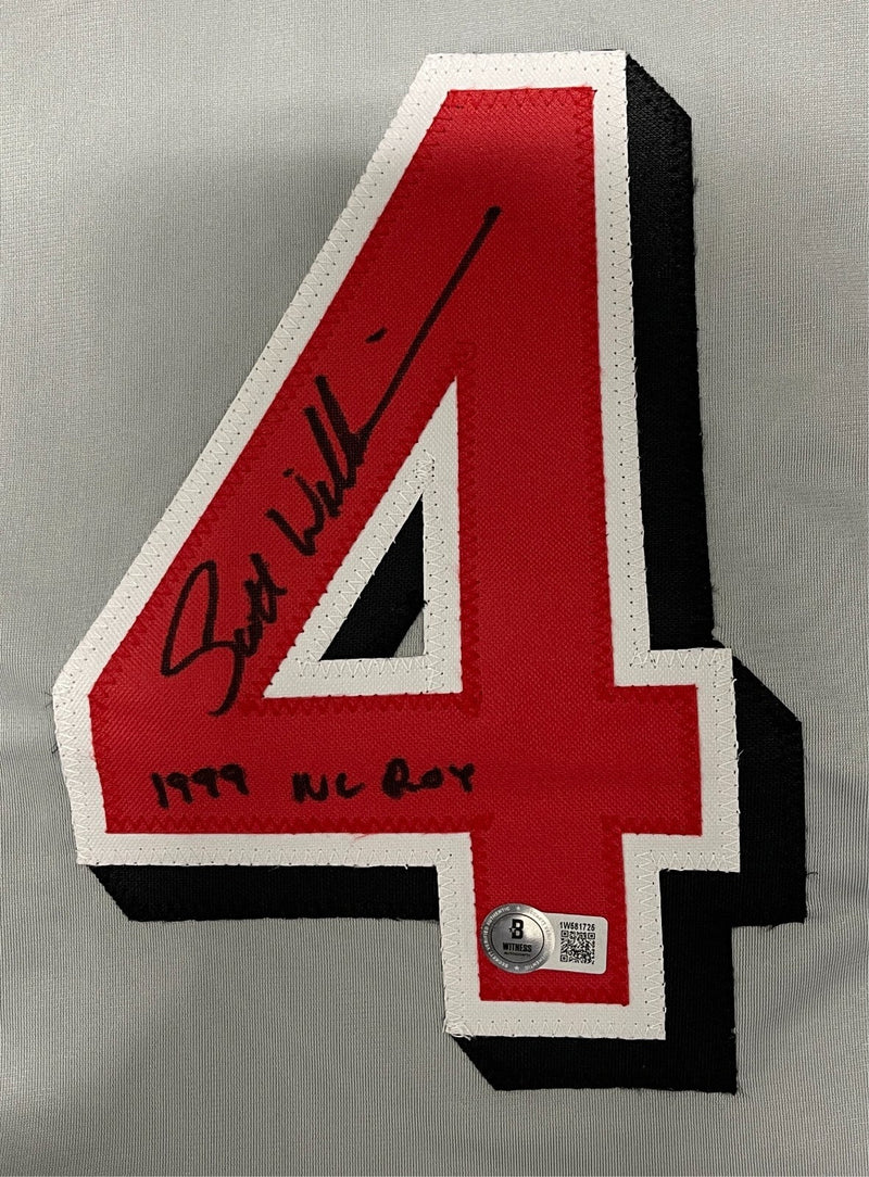Scott Williamson Signed Reds Custom Jersey w/ 1999 NL ROY Beckett BAS COA