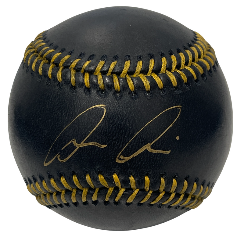 Luis Medina Signed Black Rawlings ROMLB Baseball PSA ITP COA Athletics