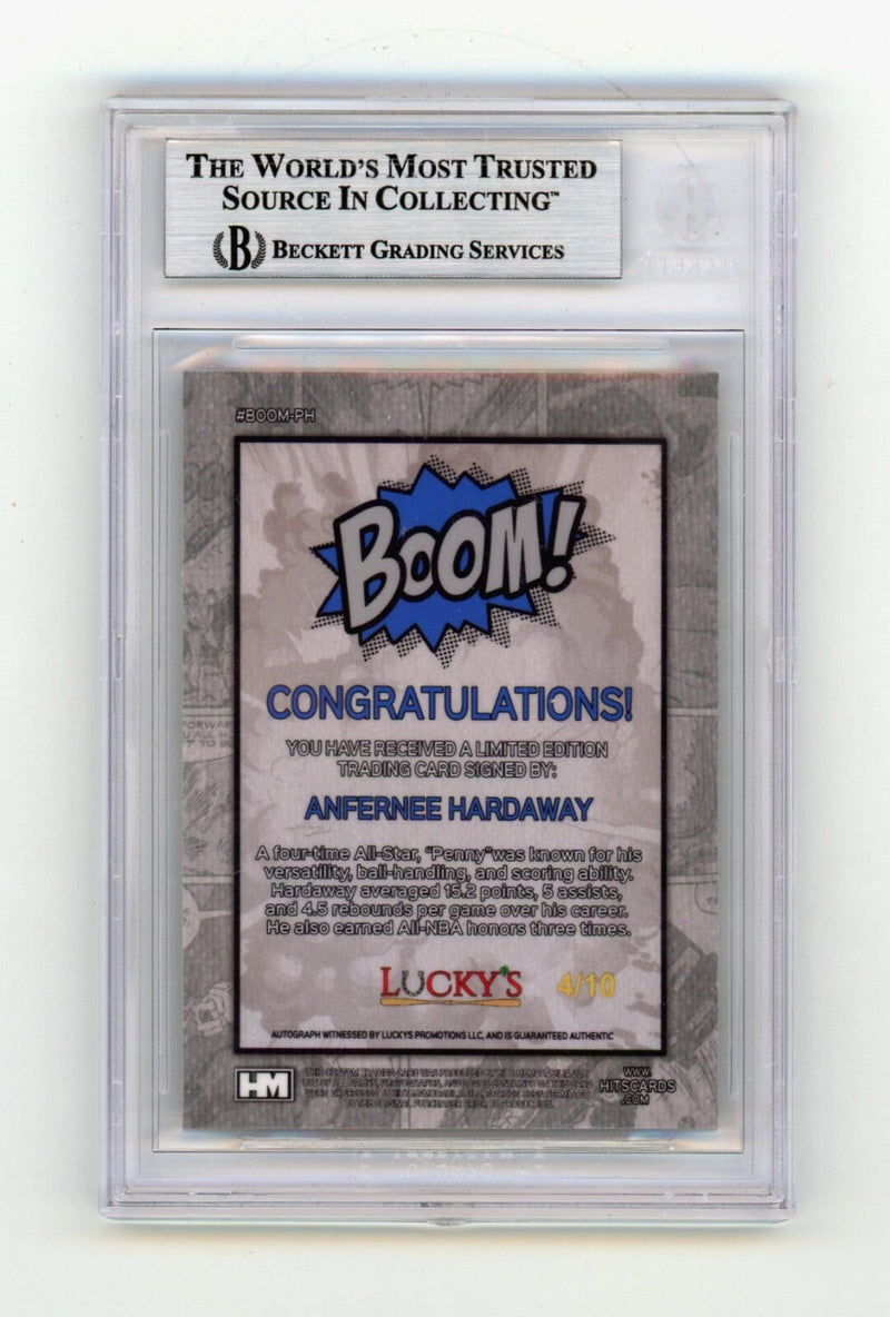 Anfernee Hardaway 2024 Hits Memorabilia BOOM Gold /10 Signed BGS BAS Auto