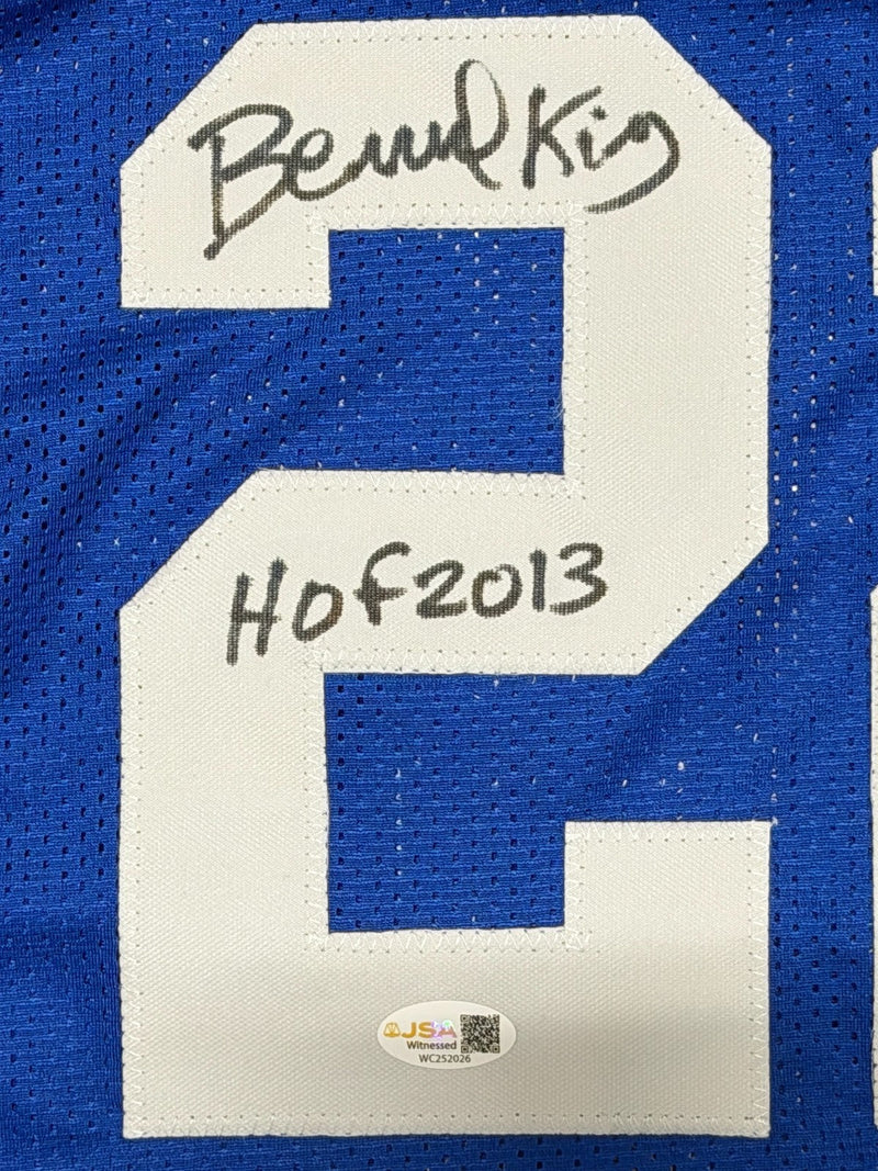 Bernard King Signed New Jersey Nets Custom Jersey w/ HOF 2013 JSA Witness COA