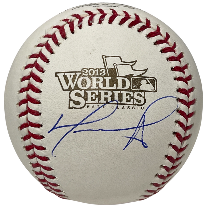 David Ortiz Signed 2013 World Series WS ROMLB Baseball Beckett Witness BAS COA
