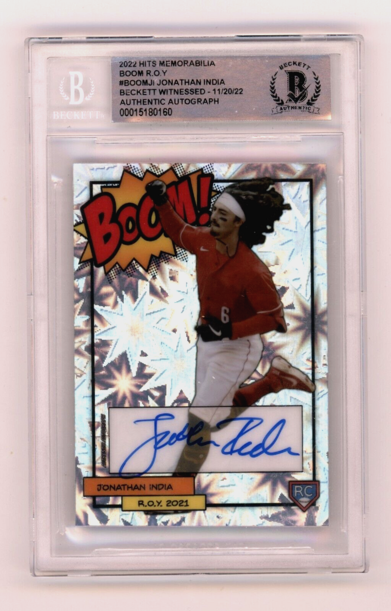 Jonathan India 2022 Hits Memorabilia BOOM Silver JSY #6/6 RC Signed BGS BAS Auto