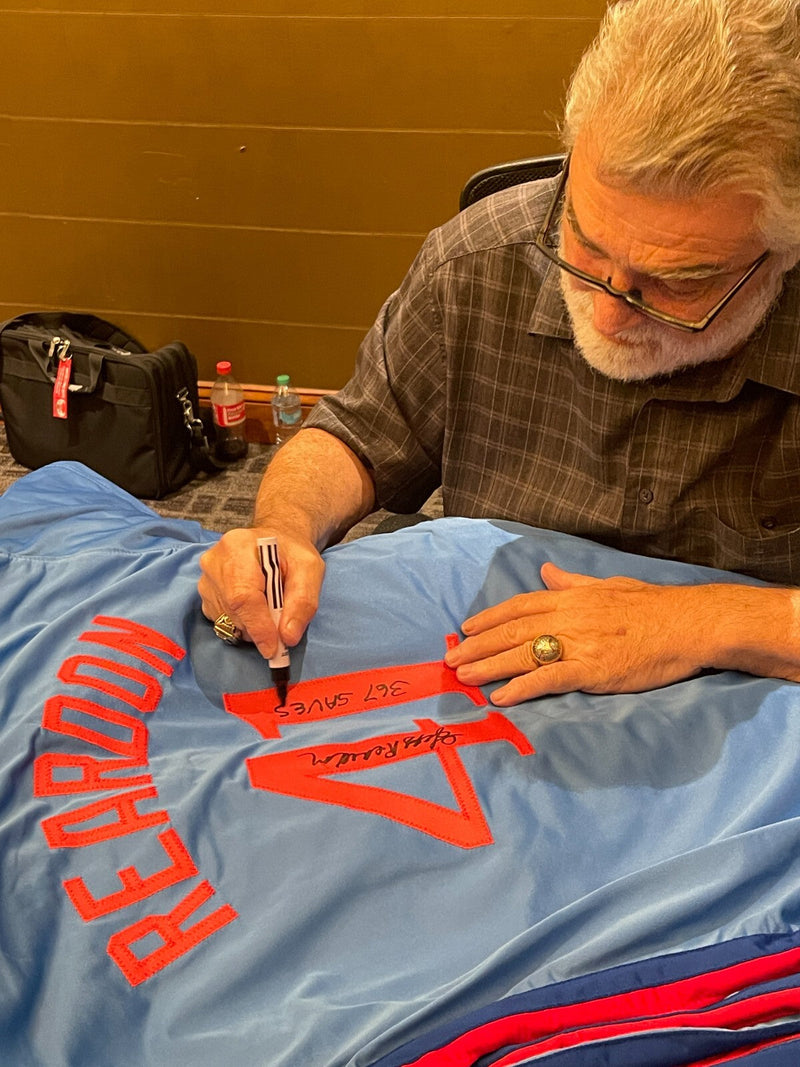 Jeff Reardon Signed Montreal Expos Custom Jersey w/ 367 SV Beckett Wit BAS COA