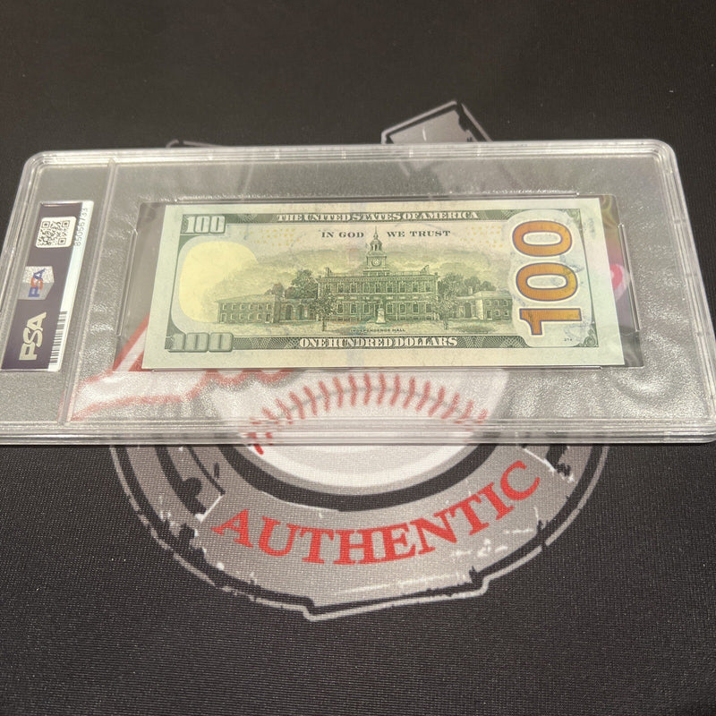Floyd Mayweather Jr. Signed $100 Bill US Currency x4 Inscription PSA Auth Auto C