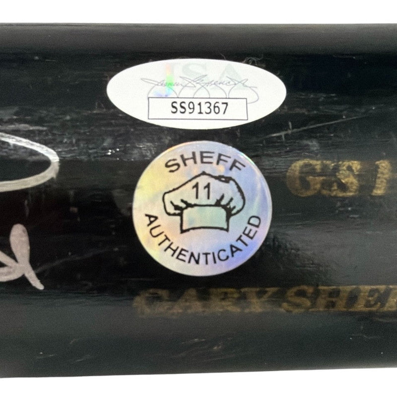 Gary Sheffield Signed Game Used Sam Bat Black Bat JSA COA Braves C