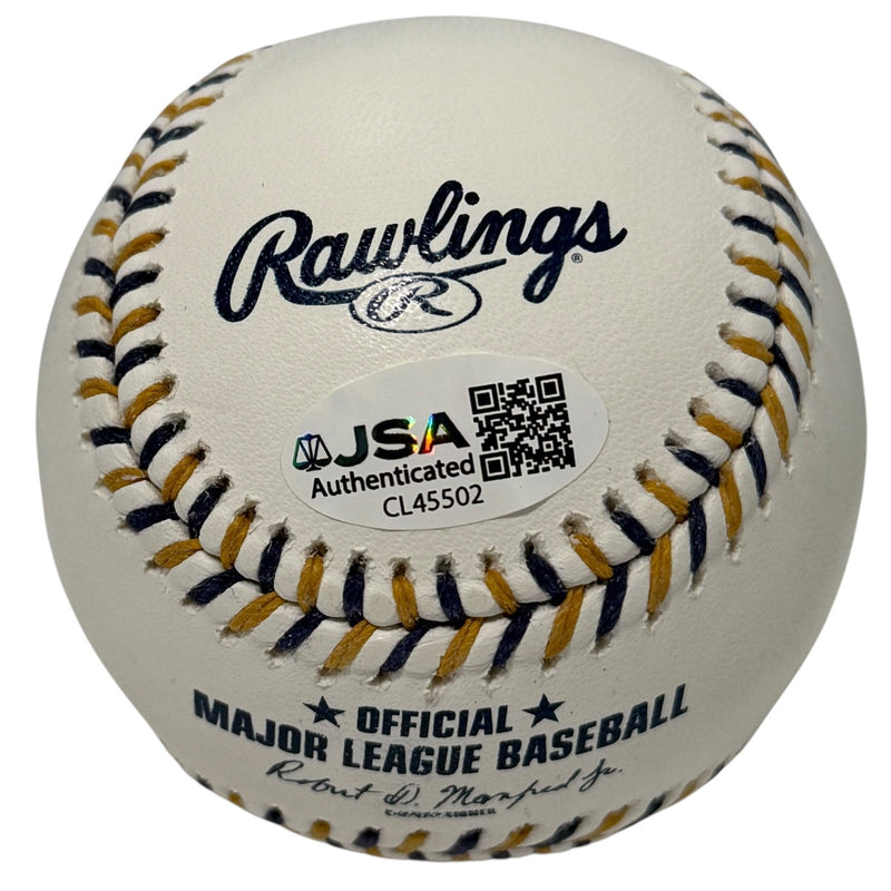 Jett Williams Signed Autographed Brewers Logo Baseball w/ Brew Crew JSA COA